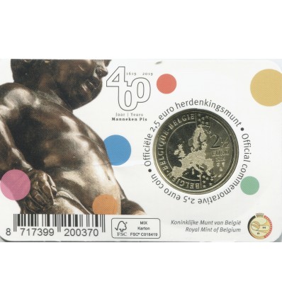 2,50 Euros commémorative Belgique 2019