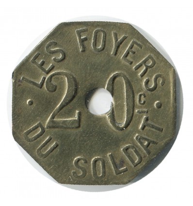 20 Centimes Les Foyers du Soldat - Rennes Laiton