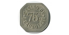 Jeton de 75 Centimes Casino Maillechort - Beausoleil