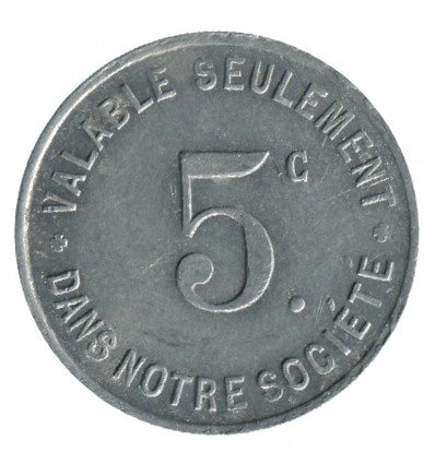 5 Centimes Société Coopérative des Usines Renault - Boulogne Billancourt