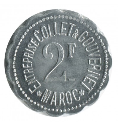 2 Francs Entreprise Collet et Gouvernet - Maroc