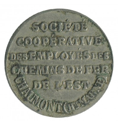 50 Centimes Société Coopérative des Employés de Chemin de Fer de l'Est - Chaumont Maillechort