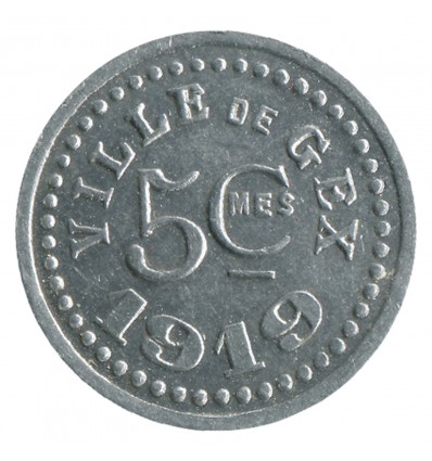 5 Centimes Ville de Gex - Gex