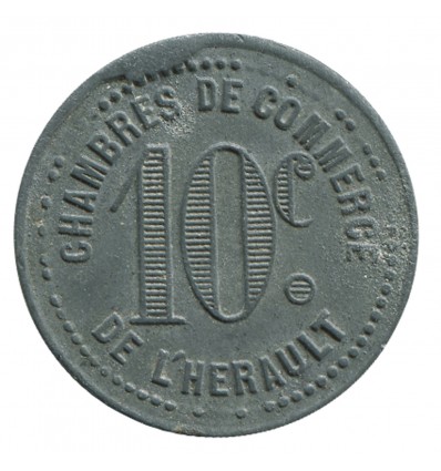 10 Centimes Chambre de Commerce de l'Hérault - Hérault Zinc