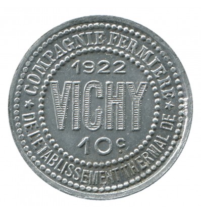 10 Centimes Compagnie Fermière Etablissement Thermal - Vichy