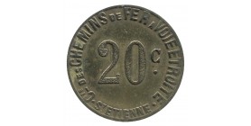 20 Centimes Cie des Chemins de Fer à Voie Etroite - Saint-Etienne Laiton