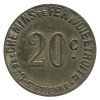 20 Centimes Cie des Chemins de Fer à Voie Etroite - Saint-Etienne Laiton