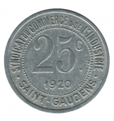 25 Centimes Syndicat du Commerce et de l'Industrie - Saint-Gaudens