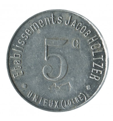 5 Centimes Etablissements Jacob Holtzer - Unieux