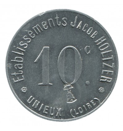 10 Centimes Etablissements Jacob Holtzer - Unieux