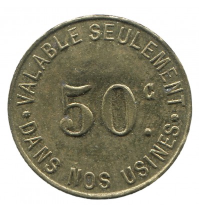 50 Centimes Etablissements Jacob Holtzer - Unieux