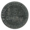 5 Centimes Etablissements Peugeot - Valentigney Fer Nickelé