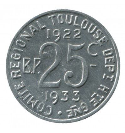 25 Centimes Union Latine Comité du Sud Ouest - Toulouse