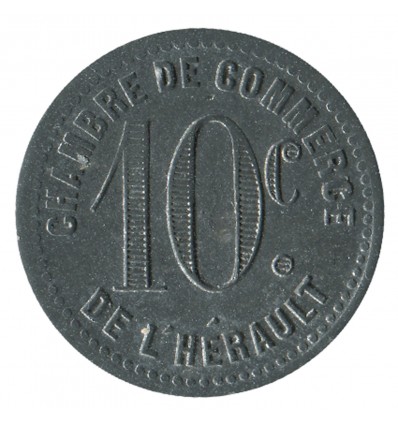 10 Centimes Chambre de Commerce de l'Hérault - Hérault Zinc