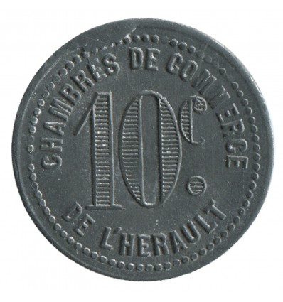 10 Centimes Chambre de Commerce de l'Hérault - Hérault Zinc