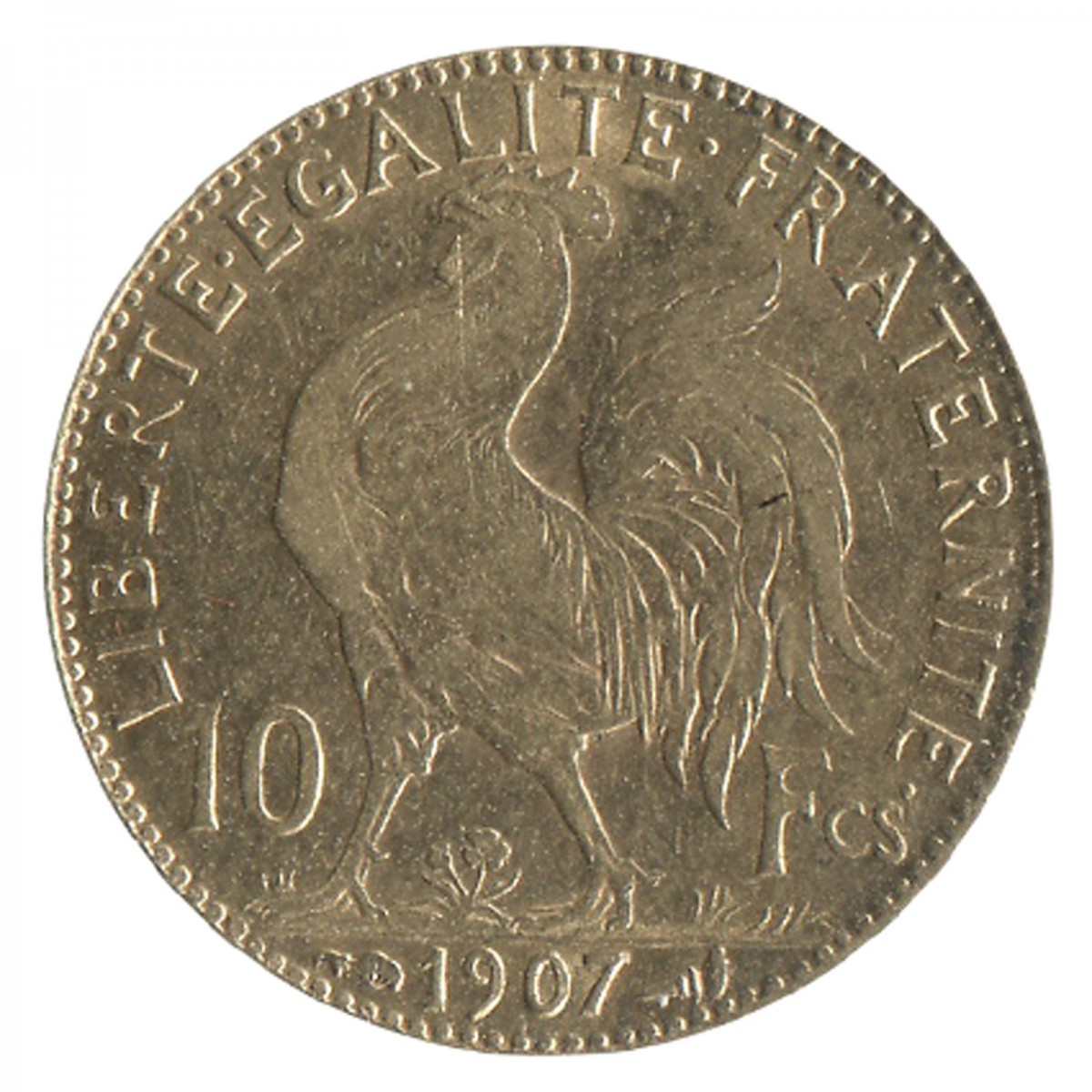 Valeur Pièce 10 Francs Or 1907 Coq Et Marianne