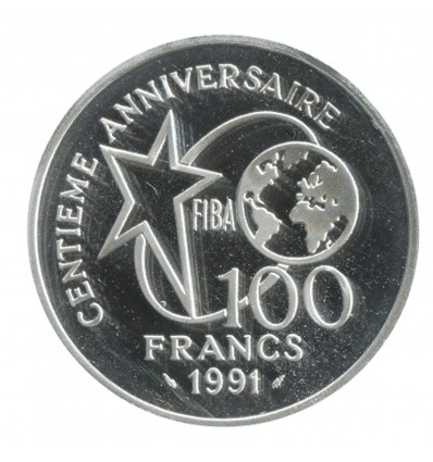 100 Francs Centenaire du Basket-Ball Lancer Franc