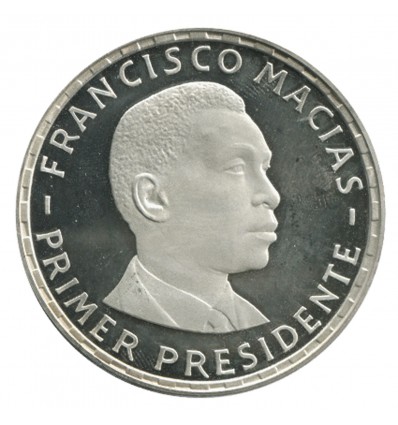 200 Pesetas Francisco Macias - Guinée Equatoriale Argent