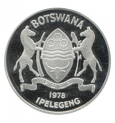 5 Pula Botswana Argent