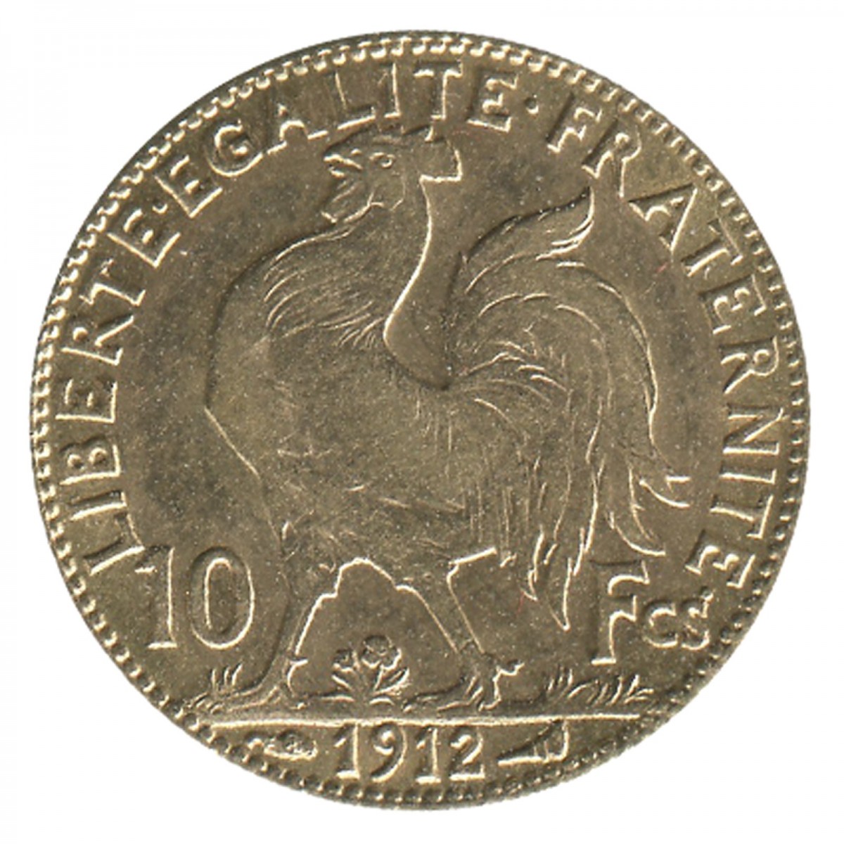 Valeur Pièce 10 Francs Or 1912 Coq Et Marianne