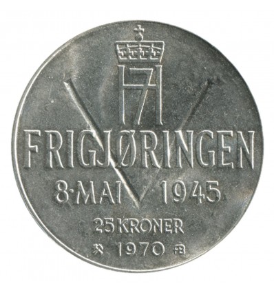 25 Couronnes Libération - Norvège Argent
