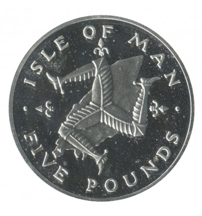 5 Livres Elisabeth II - Ile de Man Argent