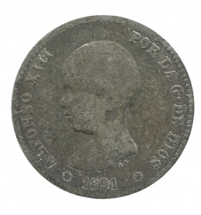 1 Peseta Alphonse XIII - Espagne Argent