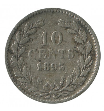 10 Cents Wilhemine Tête Jeune - Pays Bas Argent