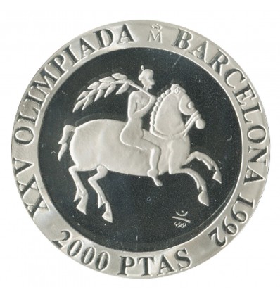 2000 Pesetas Juan Carlos Ier - Espagne Argent