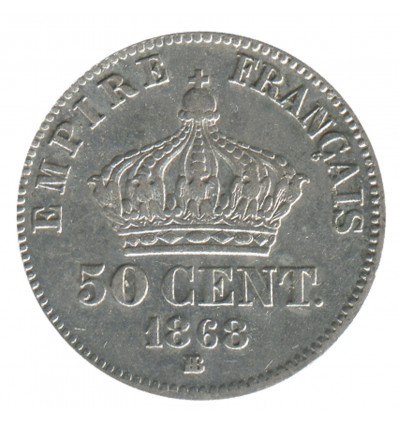 50 Centimes Napoléon III Tête Laurée Second Empire