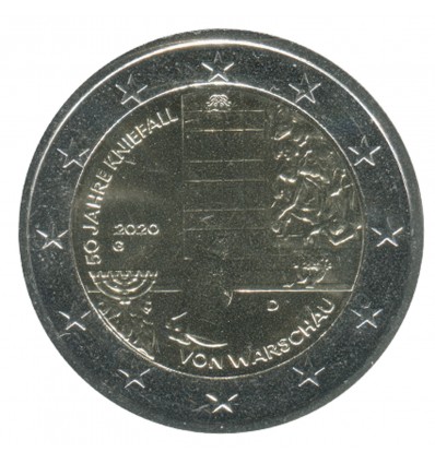 2 Euros Commémoratives Allemagne 2020 - Génuflexion de Varsovie