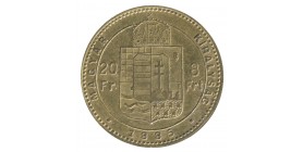 8 Forint / 20 Francs François Joseph Ier - Hongrie