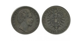 2 Marks Louis II Allemagne Argent - Baviere