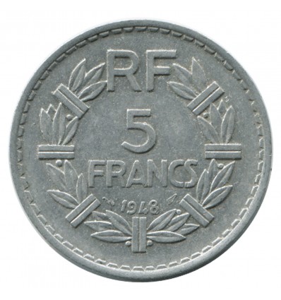 5 Francs Lavrillier Aluminium Quatrième République