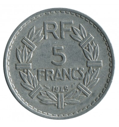 5 Francs Lavrillier Aluminium Quatrième République