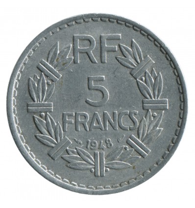 5 Francs Lavrillier Aluminium Quatrième République