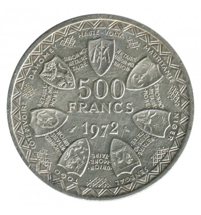 500 Francs - Etats de l'Afrique de l'Ouest Argent