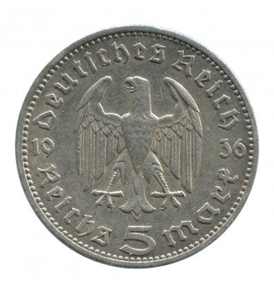 5 Reichsmark Hindenbourg - Allemagne Argent