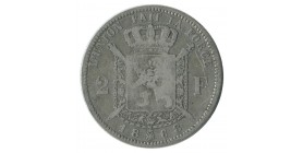 2 Francs Leopold II Légende Française - Belgique Argent