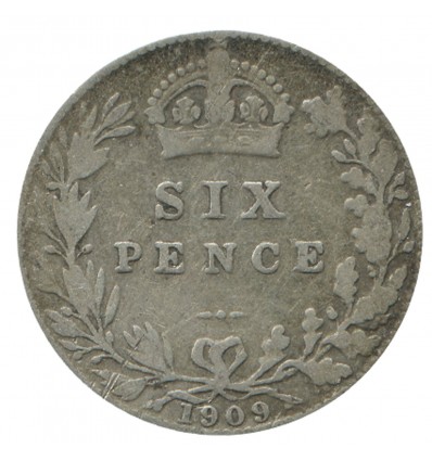 6 Pence Edouard VII Grande Bretagne Argent