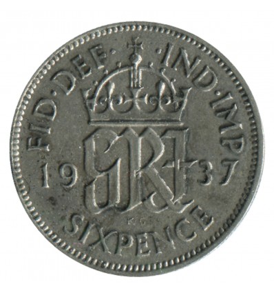 6 Pence Georges VI Grande Bretagne Argent