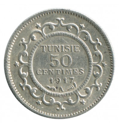 50 Centimes - Tunisie Argent