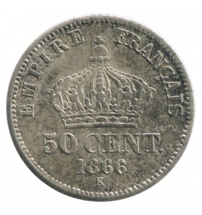 50 Centimes Napoléon III Tête Laurée Second Empire