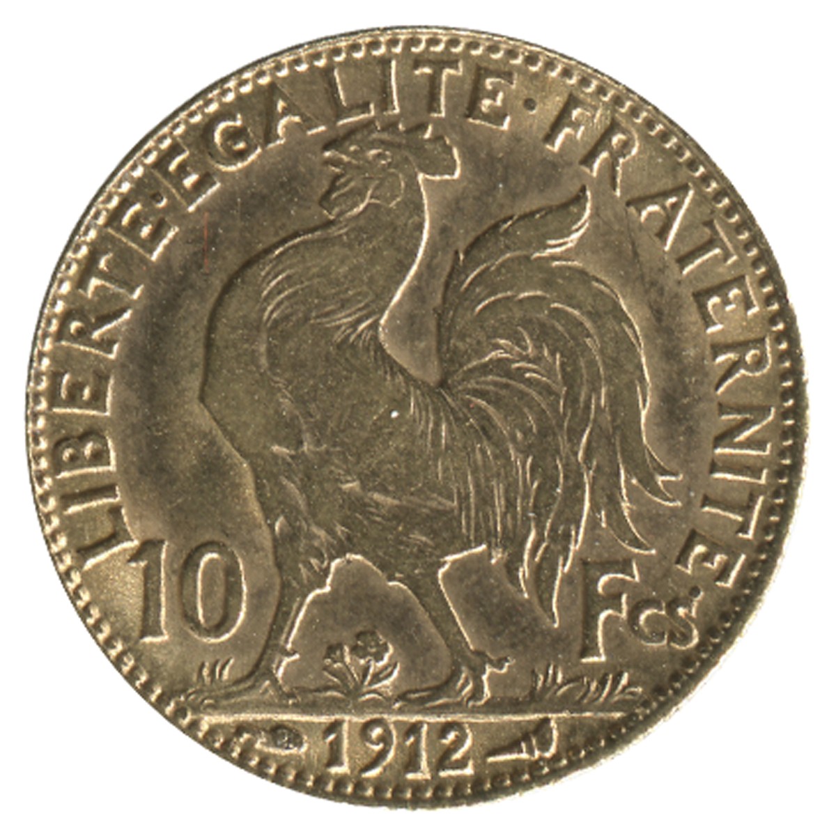 Valeur Pièce 10 Francs Or 1912 Coq Et Marianne