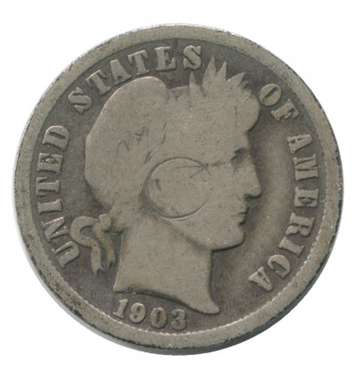 1 Dime Barber - Etats-Unis Argent