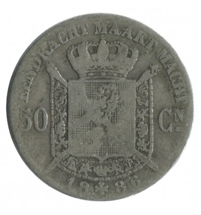 50 Centimes Leopold II Légende Flamande - Belgique Argent