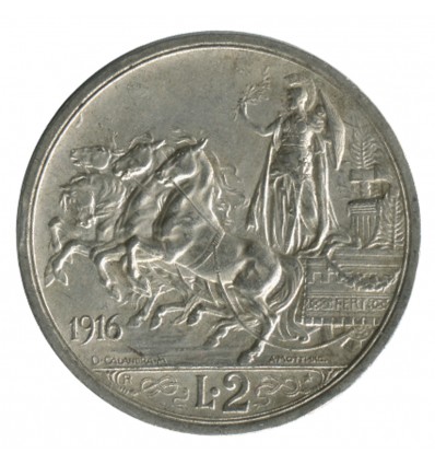 2 Lires Victor Emmanuel III - Italie Argent - Italie Réunifiée