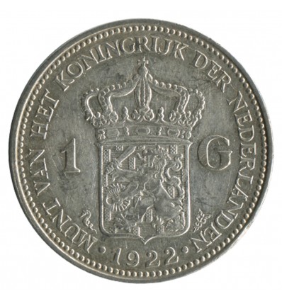 1 Florin Wilhelmine Tête âgée - Pays-Bas Argent