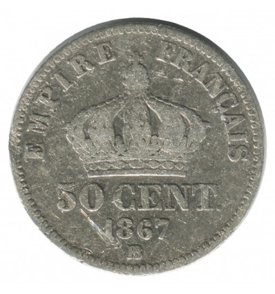 50 Centimes Napoléon III Tête Laurée