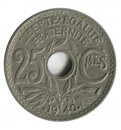 25 Centimes Lindauer Points avant et après la date